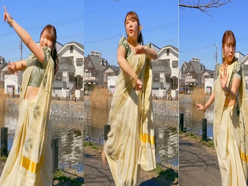 भारतीय संस्कृति में रंगी हुई नजर आई जापानी महिला, विडियो वायरल