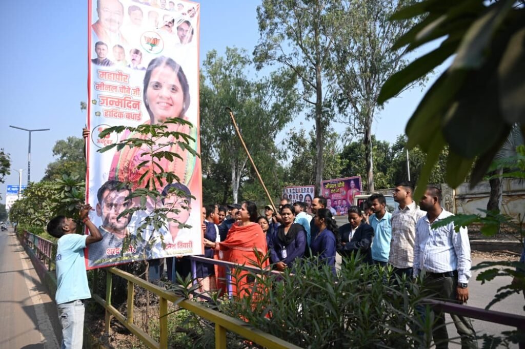 GE रोड में महापौर और आयुक्त का निरीक्षण,फ्लैक्स फ्री जोन को लेकर सख्ती