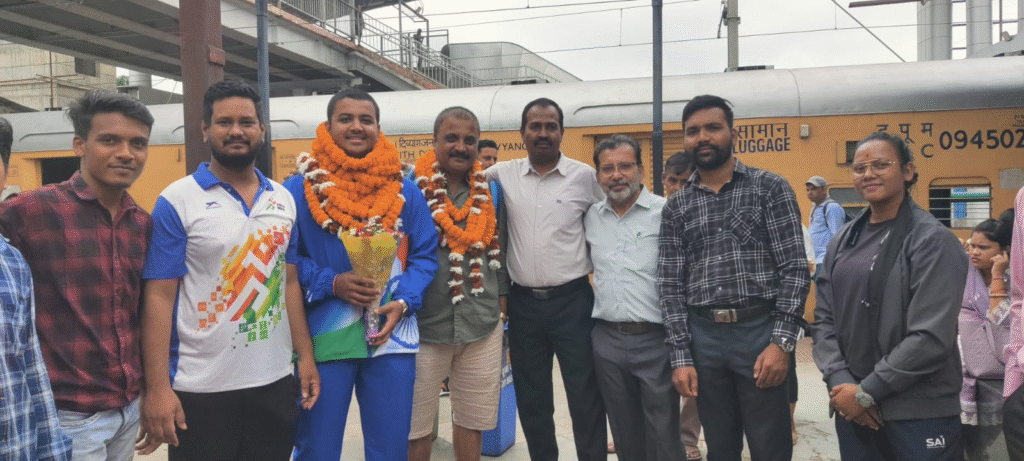 एशियन यूथ गेम्स में भारत का गौरव बने छत्तीसगढ़ के युवराज: हुआ भव्य स्वागत