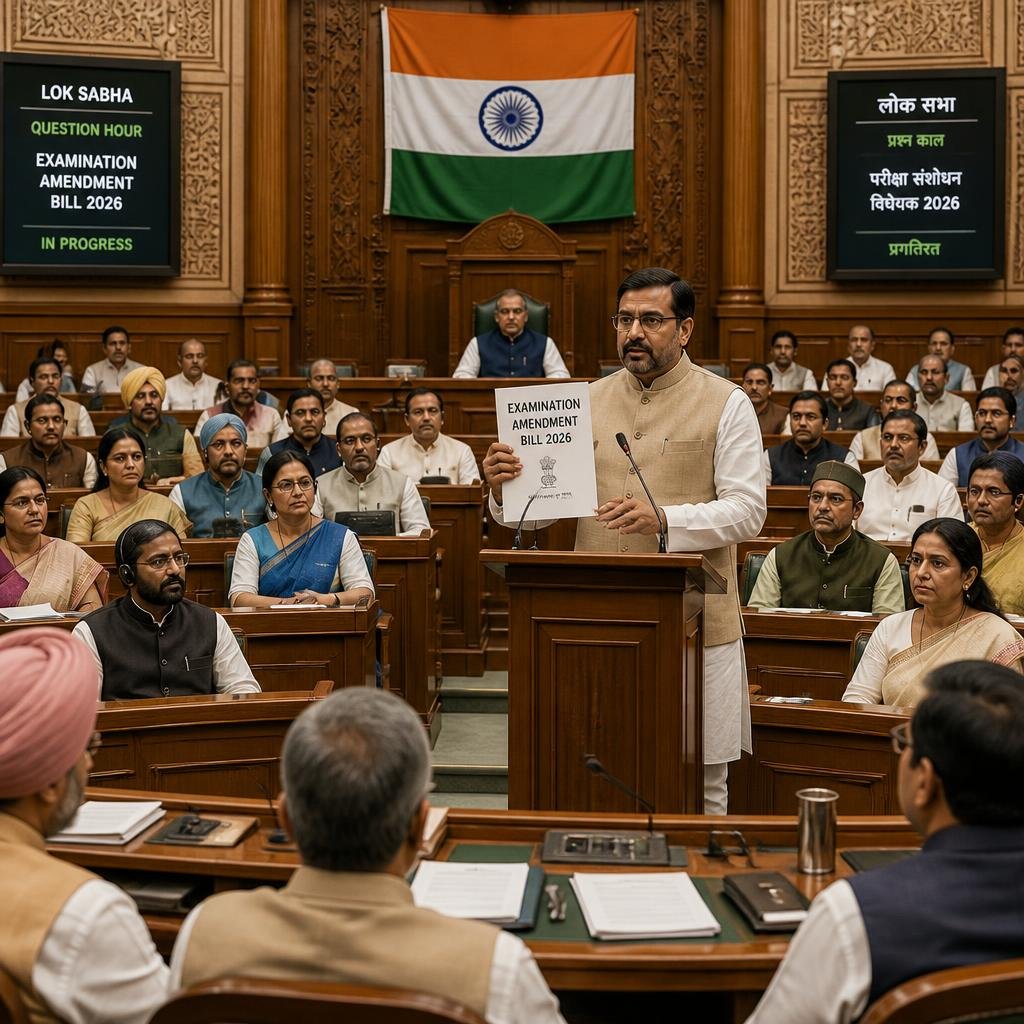 लोकसभा में परीक्षा संशोधन विधेयक 2026 पेश;पेपर लीक पर सख्ती की तैयारी
