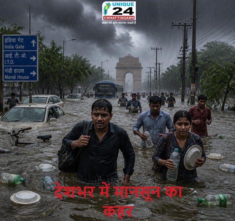 देशभर में मानसून का कहर: जलमग्न हुई राजधानी