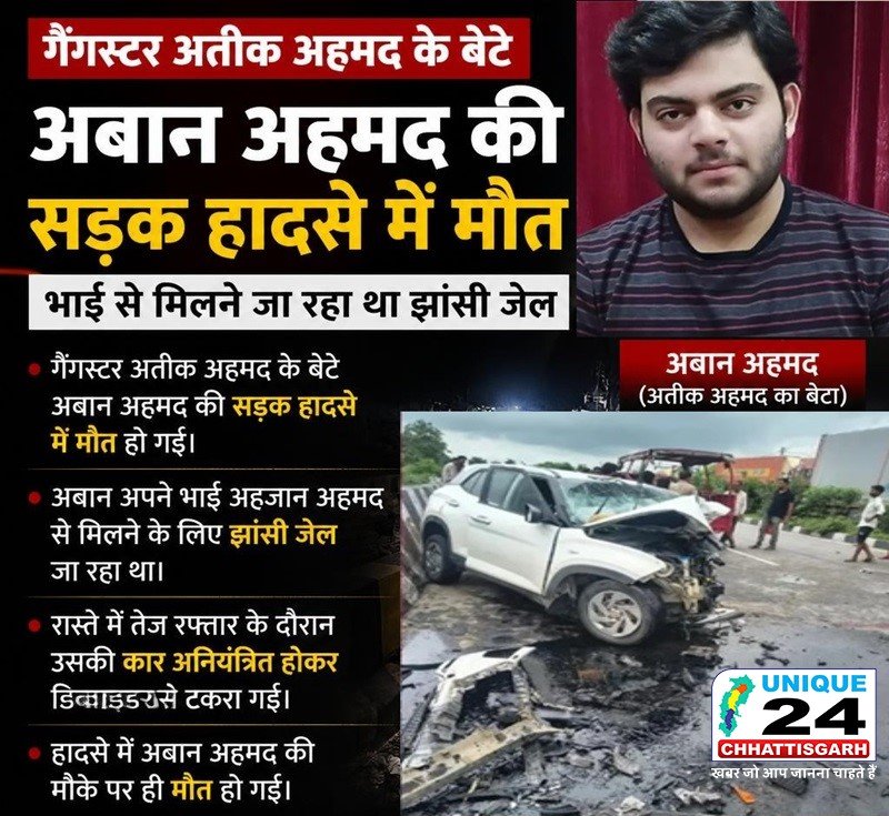Gangster अतीक अहमद के बेटे अबान अहमद की सड़क हादसे में मौत