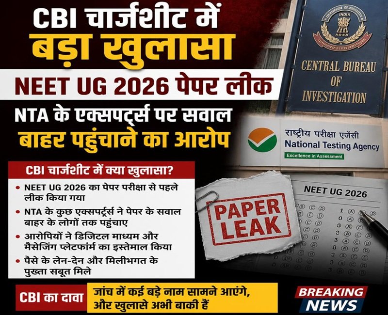 CBI चार्जशीट में बड़ा खुलासा, NTA के एक्सपर्ट्स पर आरोप