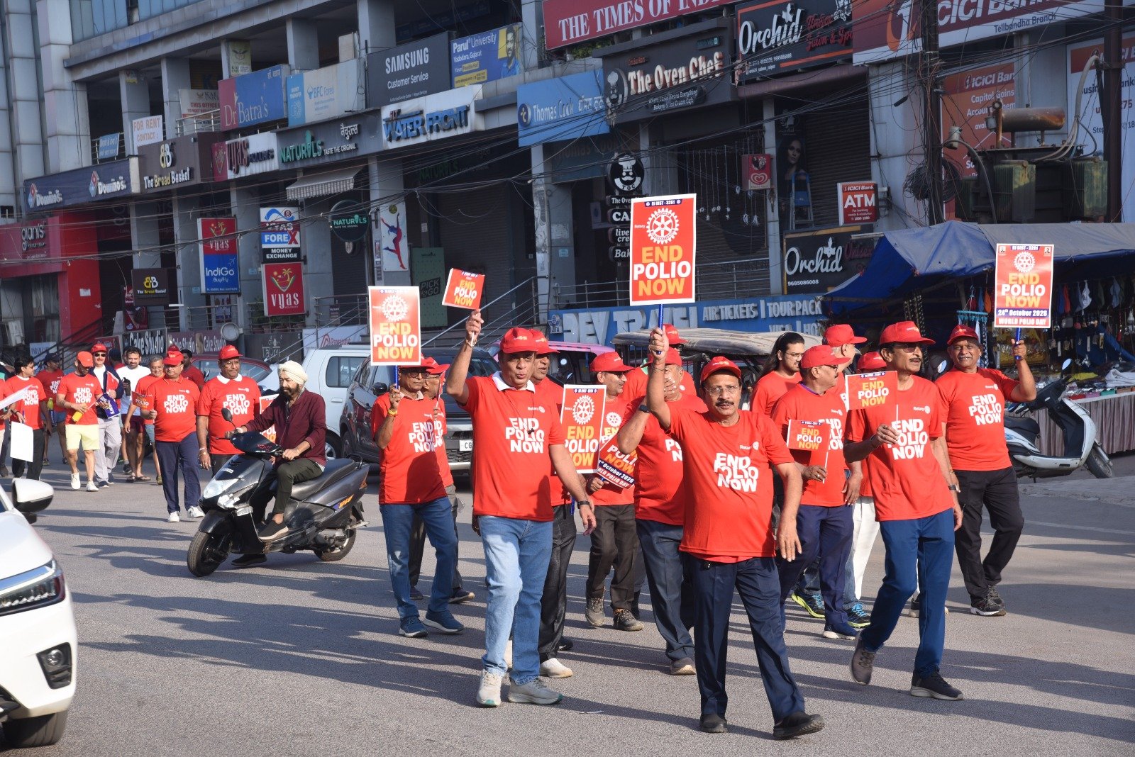 पोलियो उन्मूलन के लिए रोटरी की जागरूकता रैली, 350 सदस्य हुए शामिल, 57 ने किया रक्तदान